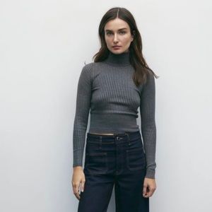 NWT Zara Ribbed Knit Turtleneck Sweater